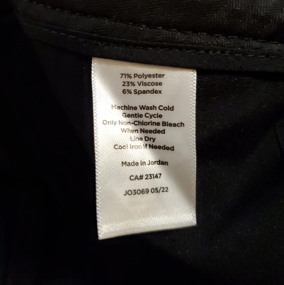 Talbots Women's Black Hampshire Ankle Straight Leg Pants 10 Petite - Picture 7 of 9